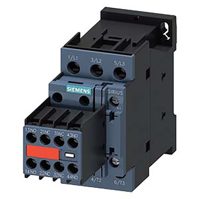 Siemens 3RT2 Series Contactor, 230 V ac Coil, 3-Pole, 50 A, 15 kW, 3NO, 690 V ac