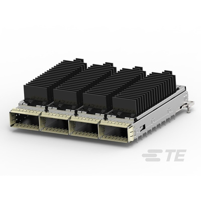 TE Connectivity CFP4 Connector, Cage & Heatsink Female 4-Port 6-Position, 2289497-1