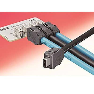 Hirose, IX Cable Mount Mini I/O Connector Plug, 10 Way, Shielded