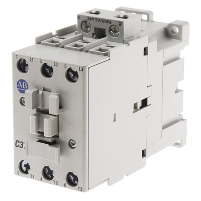 Allen Bradley 100C Series Contactor, 24 V ac Coil, 3-Pole, 37 A, 18.5 kW, 3NO, 690 V ac