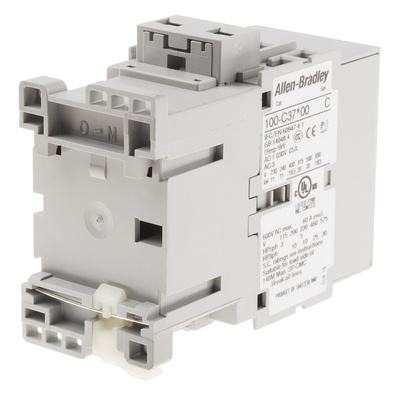 Allen Bradley 100C Series Contactor, 24 V ac Coil, 3-Pole, 37 A, 18.5 kW, 3NO, 690 V ac