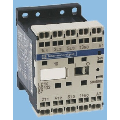 Schneider Electric LC1K Series Contactor, 230 V ac Coil, 3-Pole, 12 A, 5.5 kW, 3NO, 690 V ac