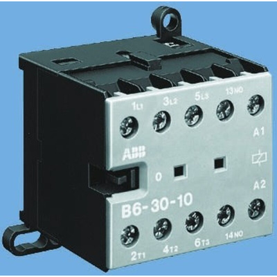 ABB B Series Contactor, 24 V dc Coil, 3-Pole, 9 A, 5.5 kW, 3NO, 690 V ac