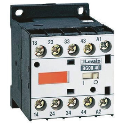 Lovato BG Series Contactor Relay, 110 V ac Coil, 4-Pole, 10 A, 3NO + 1NC, 690 V ac