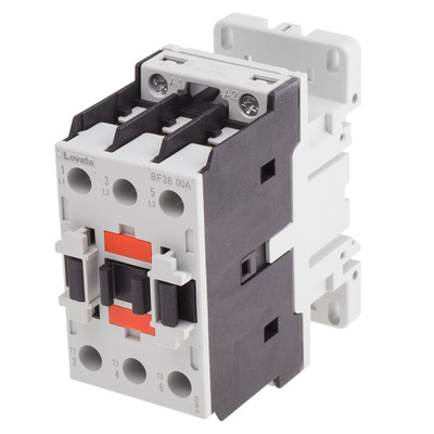 Lovato BF Series Contactor, 400 V ac Coil, 3-Pole, 38 A, 18.5 kW, 3NO, 440 V ac