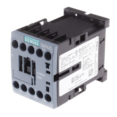 Siemens 3RT2 Series Contactor, 230 V ac Coil, 3-Pole, 7 A, 3 kW, 3NO, 400 V ac