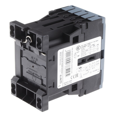 Siemens 3RT2 Series Contactor, 24 V ac Coil, 3-Pole, 7 A, 3 kW, 3NO, 400 V ac