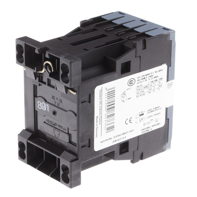 Siemens 3RT2 Series Contactor, 24 V ac Coil, 3-Pole, 7 A, 3 kW, 3NO, 400 V ac