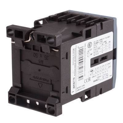 Siemens 3RT2 Series Contactor, 110 V ac Coil, 3-Pole, 12 A, 5.5 kW, 3NO, 400 V ac