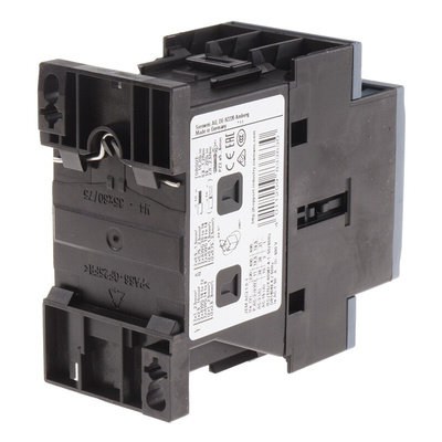 Siemens 3RT2 Series Contactor, 230 V ac Coil, 3-Pole, 38 A, 18.5 kW, 3NO, 400 V ac