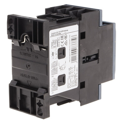 Siemens 3RT2 Series Contactor, 110 V ac Coil, 3-Pole, 38 A, 18.5 kW, 3NO, 400 V ac