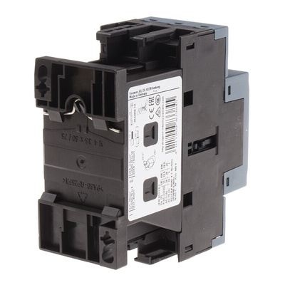 Siemens 3RT2 Series Contactor, 24 V ac Coil, 3-Pole, 38 A, 18.5 kW, 3NO, 400 V ac