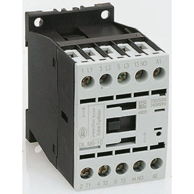 Eaton Contactor, 400 V ac Coil, 3-Pole, 7 A, 3 kW, 3NO, 400 V ac