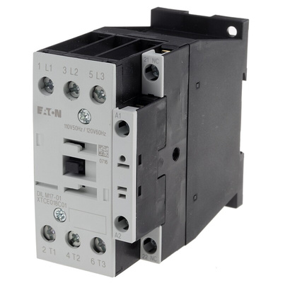 Eaton Contactor, 110 V ac Coil, 3-Pole, 40 A, 7.5 kW, 3NO, 400 V ac