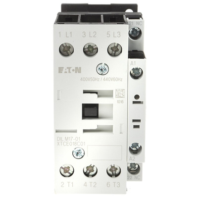 Eaton Contactor, 400 V ac Coil, 3-Pole, 17 A, 7.5 kW, 3NO, 400 V ac