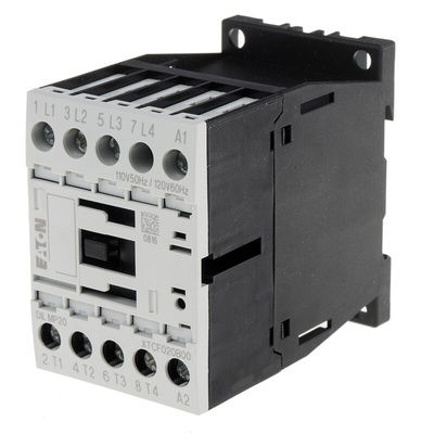 Eaton Contactor, 110 V ac Coil, 4-Pole, 20 A, 5.5 kW, 4NO, 400 V ac