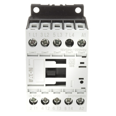Eaton Contactor, 110 V ac Coil, 4-Pole, 20 A, 5.5 kW, 4NO, 400 V ac
