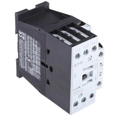 Eaton Contactor, 24 V dc Coil, 3-Pole, 25 A, 11 kW, 3NO, 400 V ac