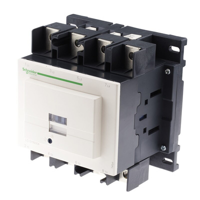 Schneider Electric LC1D Series Contactor, 24 V ac Coil, 4-Pole, 115 A, 4NO, 1 kV ac, 690 V dc