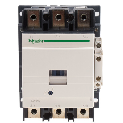 Schneider Electric LC1D Series Contactor, 48 V ac Coil, 3-Pole, 115 A, 3NO, 1 kV ac, 690 V dc