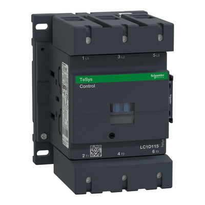 Schneider Electric LC1D Series Contactor, 230 V dc Coil, 3-Pole, 115 A, 3NO, 1 kV ac, 690 V dc