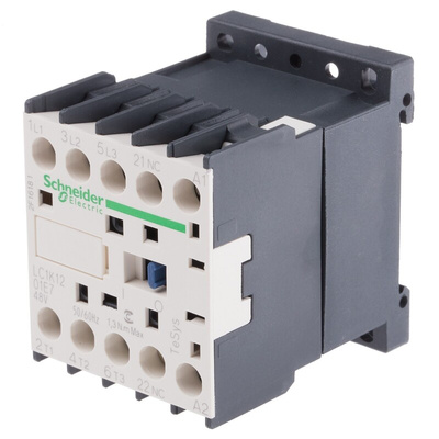 Schneider Electric LC1K Series Contactor, 48 V ac Coil, 3-Pole, 12 A, 3NO, 690 V ac