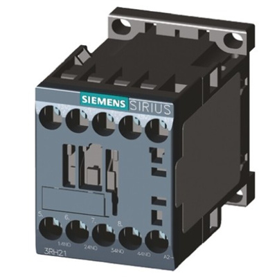 Siemens 3RH2 Series Contactor, 24 V ac Coil, 4-Pole, 10 A, 4NO, 690 V ac