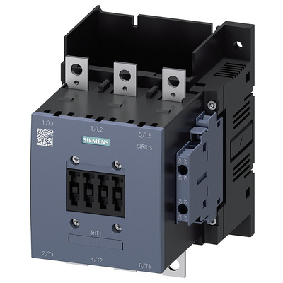 Siemens 3RT1 Series Contactor, 400 V ac Coil, 3-Pole, 185 A, 90 kW, 3NO, 400 V ac