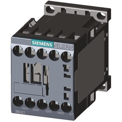 Siemens 3RT2 Series Contactor Relay, 110 V ac Coil, 3-Pole, 25 A, 11 kW, 3NO, 400 V ac