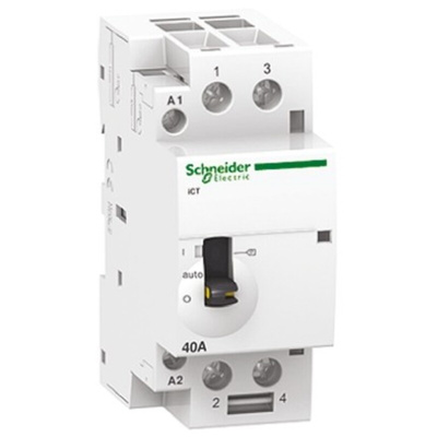 Schneider Electric iCT Series Contactor, 24 V ac Coil, 2-Pole, 40 A, 2NO, 250 V ac