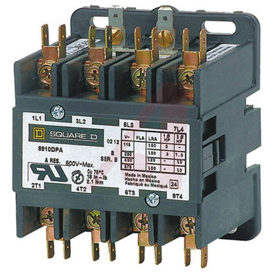 Schneider Electric DPA Series Contactor, 24 V ac Coil, 4-Pole, 40 A, 4NO, 600 V ac