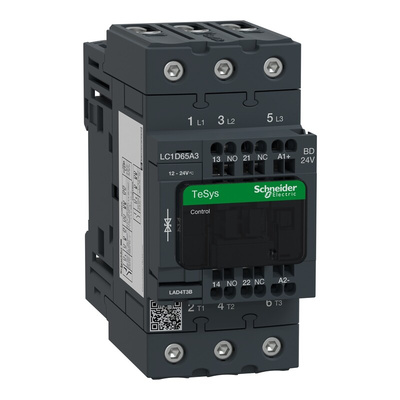 Schneider Electric LC1D Series Contactor, 3-Pole, 65 A, 3NO