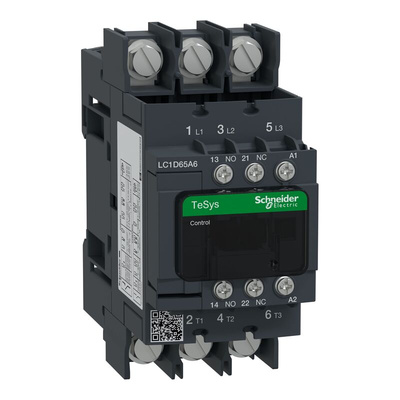 Schneider Electric LC1D Series Contactor, 440 V ac Coil, 3-Pole, 65 A, 3NO