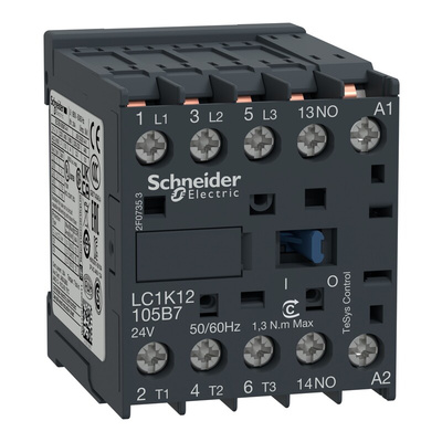 Schneider Electric LC1K Series Contactor, 230 V ac Coil, 3-Pole, 20 A, 5.5 kW, 3NO, 690 V ac