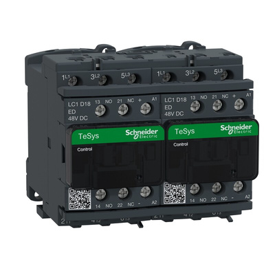 Schneider Electric LC2D Series Contactor, 48 V dc Coil, 3-Pole, 7.5 kW, 300 V dc, 690 V ac