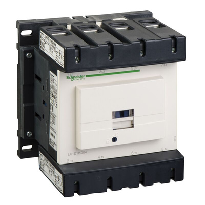 Schneider Electric LC1D Series Contactor, 240 V ac Coil, 4-Pole, 115 A, 4NO