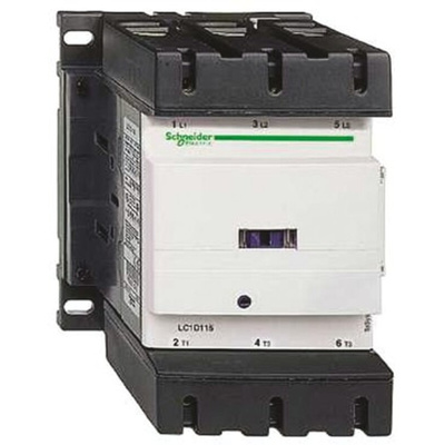 Schneider Electric LC1D Series Contactor, 240 V ac Coil, 3-Pole, 115 A, 3NO