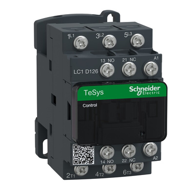 Schneider Electric LC1D Series Contactor, 110 V ac Coil, 3-Pole, 25 A, 7.5 kW, 3NO, 300 V dc, 690 V ac