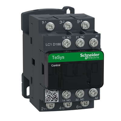 Schneider Electric LC1D Series Contactor, 110 V ac Coil, 3-Pole, 32 A, 7.5 kW, 3NO, 300 V dc, 690 V ac