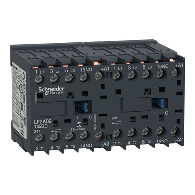 Schneider Electric LP2K Series Contactor, 24 V dc Coil, 3-Pole, 20 A, 4 kW, 690 V ac