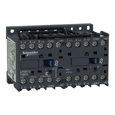 Schneider Electric LP2K Series Contactor, 24 V dc Coil, 3-Pole, 20 A, 5.5 kW, 690 V ac