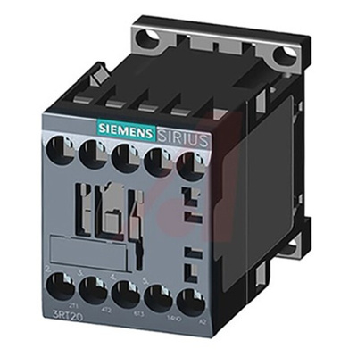 Siemens 3RT2 Series Contactor, 110 V ac Coil, 3-Pole, 7 A, 3 kW, 3NO, 400 V ac