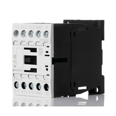 Eaton Contactor, 24 V ac Coil, 3-Pole, 15 A, 7.5 kW, 3NO, 400 V ac