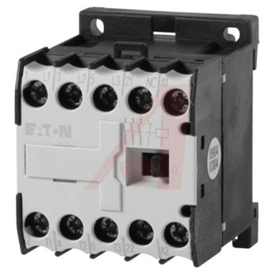 Eaton Contactor, 110 V ac Coil, 3-Pole, 6 A, 3 kW, 3NO, 690 V ac