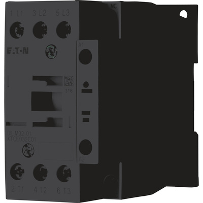 Eaton Contactor, 24 V dc Coil, 3-Pole, 32 A, 15 kW, 3NO, 400 V ac