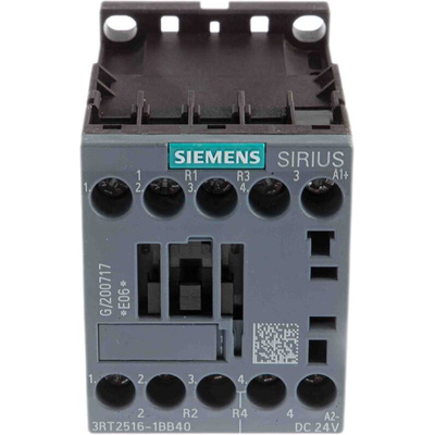 Siemens 3RT2 Series Contactor, 24 V dc Coil, 4-Pole, 9 A, 4 kW, 2NO + 2NC, 400 V ac