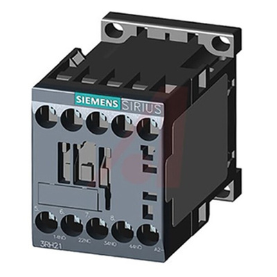 Siemens 3RH2 Series Contactor, 110 V dc Coil, 4-Pole, 6 A, 3NO + 1NC, 690 V ac