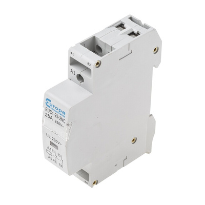 Europa Contactor, 230 V ac Coil, 2-Pole, 25 A, 4 kW, 2NC, 240 V ac