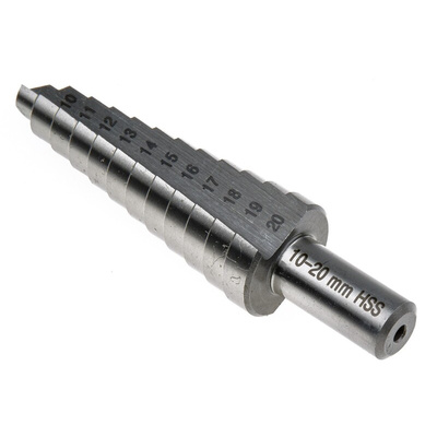 RS PRO HSS Step Drill Bit 10mm x 20mm