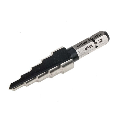 RS PRO HSS Step Drill Bit 4mm x 12mm